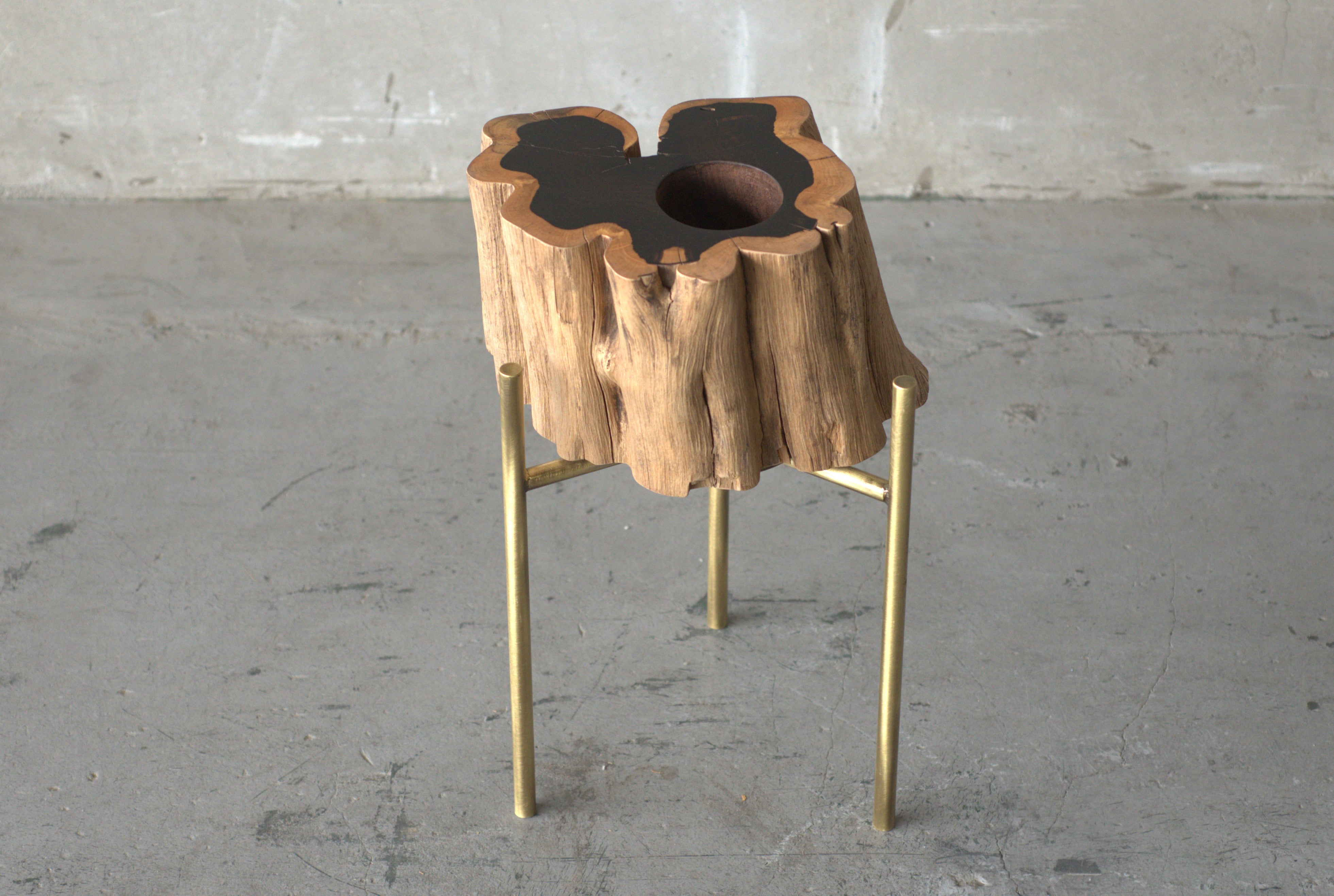 Pot & stand_ African Ebony