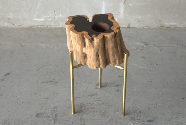 Pot & stand_ African Ebony