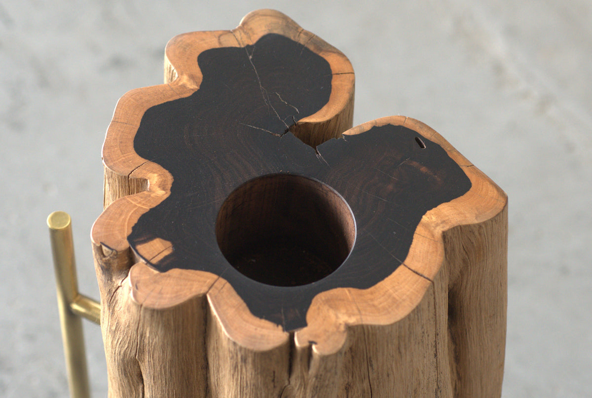 Pot & stand_ African Ebony