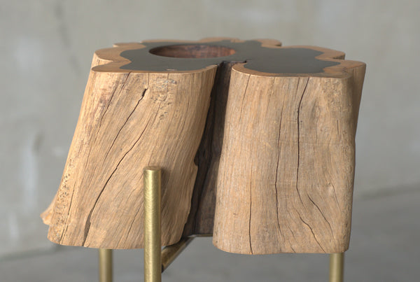 Pot & stand_ African Ebony